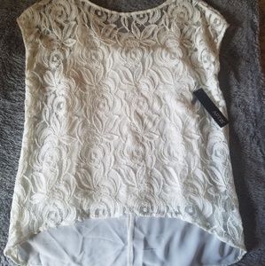 NWT {Apt 9} White lace blouse